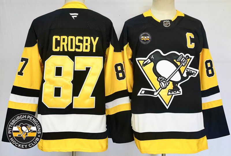 Men Pittsburgh Penguins #87 Crosby Black Fanatics 2025 NHL Jersey style 2->pittsburgh penguins->NHL Jersey